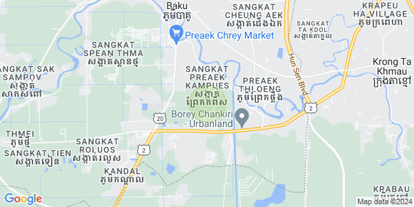 แผนที่ Preaek kampues, ดังกอ, พนมเปญ