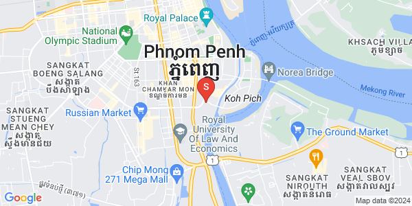 Map of Tonle Bassac, Chamkarmon, Phnom Penh