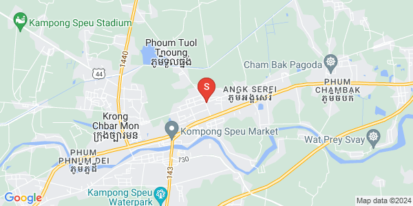 Map of Rokar Thum, Chbar Mon, Kampong Speu