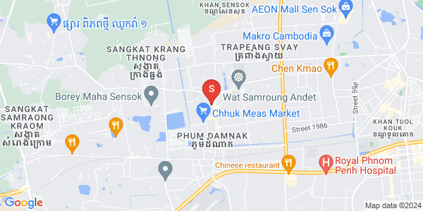 Map of Kouk Khleang, Sen Sok, Phnom Penh
