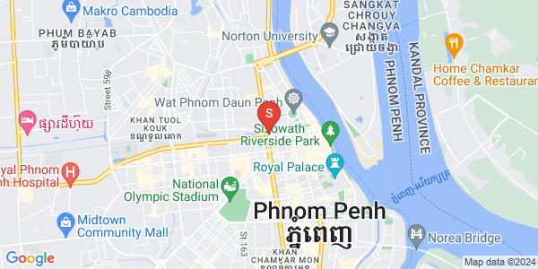 Mapa: Monivong, Srah Chak, Daun Penh, Phnom Penh