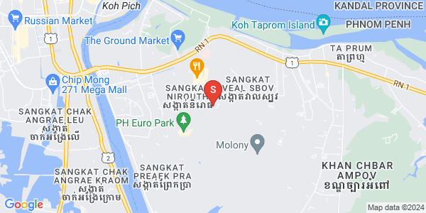 ផែនទី National road 1, និរោធ, ច្បារអំពៅ, ភ្នំពេញ
