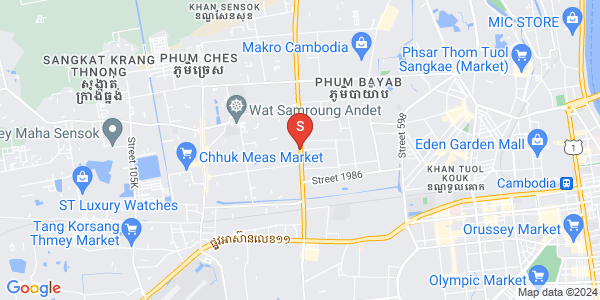 Map of Kouk Khleang, Sen Sok, Phnom Penh