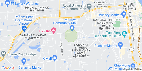 Mapa: Ou Baek K'am, Sen Sok, Phnom Penh