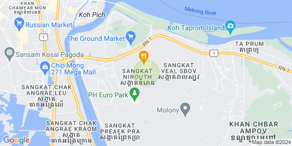 Mapa: Nirouth, Chbar Ampov, Phnom Penh