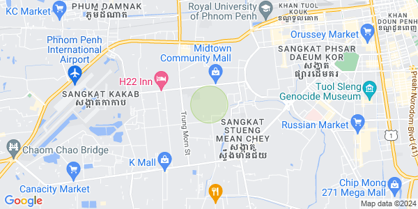 Mapa: Ou Baek K'am, Sen Sok, Phnom Penh