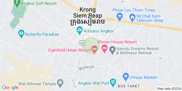 Sala Kamraeuk县, 暹粒地图