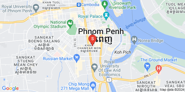 万景岗1分区（BKK1), 波哥堪, 金边地图