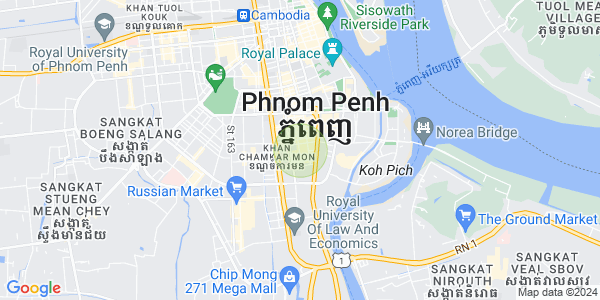 万景岗1分区（BKK1), 波哥堪, 金边地图