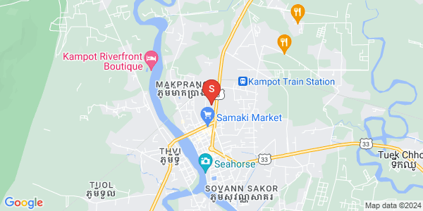 Carte de Kampong Kraeng, Tuek Chhou, Kampot