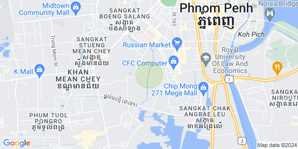 Boeung Tumpun分区, 棉芷区, 金边地图