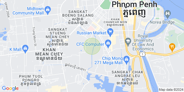 Boeung Tumpun分区, 棉芷区, 金边地图