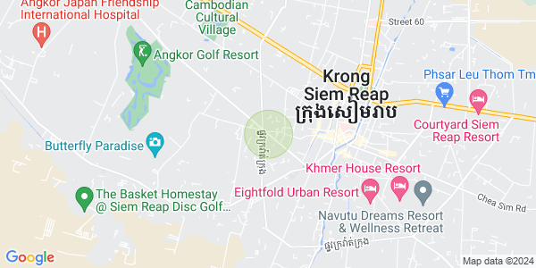 Map of Svay Dankum, Siem Reap
