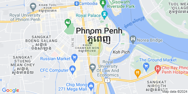 万景岗1分区（BKK1), 波哥堪, 金边地图