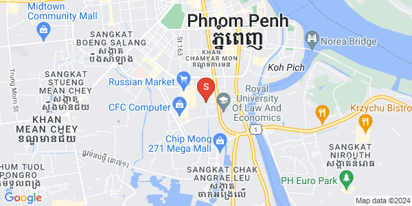 Map of Toul Tum Poung 1, Chamkarmon, Phnom Penh