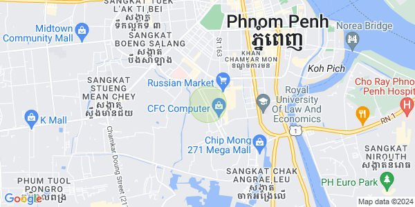 Map of Toul Tum Poung 2, Chamkarmon, Phnom Penh