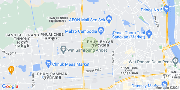 Mapa: Phnom Penh Thmey, Sen Sok, Phnom Penh