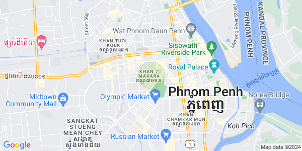 Mapa: Veal Vong, 7 Makara, Phnom Penh