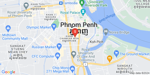万景岗1分区（BKK1), 波哥堪, 金边地图