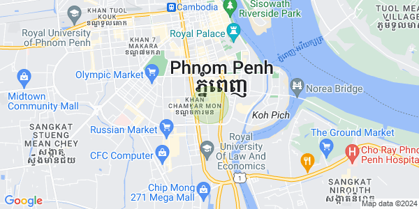 万景岗1分区（BKK1), 波哥堪, 金边地图