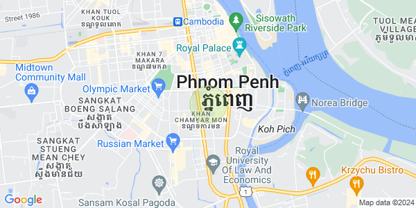 Map of BKK 1, Boeng Keng Kang, Phnom Penh