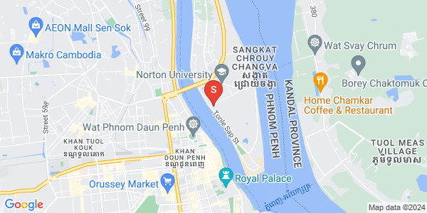 Map of Chroy Changvar, Phnom Penh