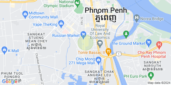 Carte de Phsar Daeum Thkov, Chamkarmon, Phnom Penh