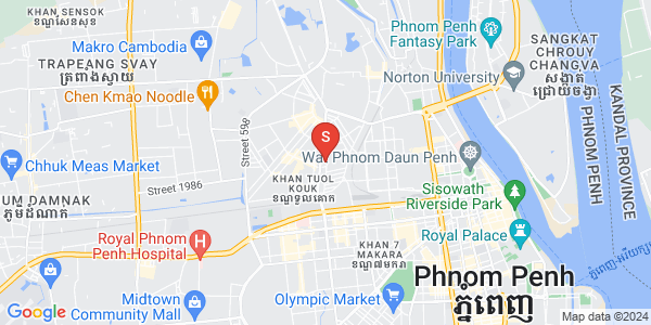 Mapa: Boeung Kak 1, Toul Kork, Phnom Penh