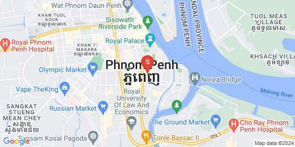 Mapa: Tonle Bassac, Chamkarmon, Phnom Penh