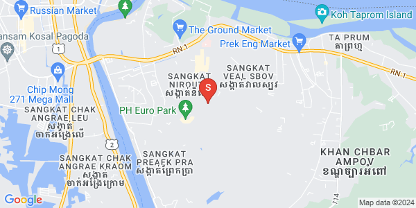 Map of Nirouth, Chbar Ampov, Phnom Penh