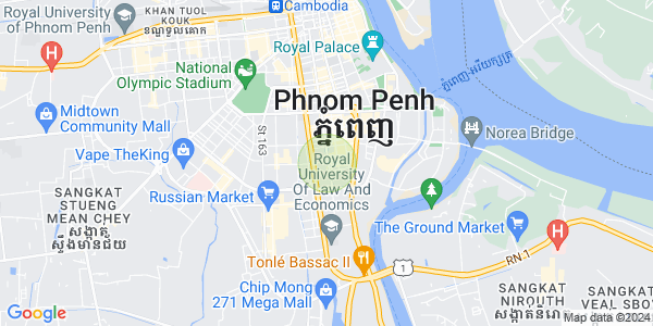 Mapa: BKK 1, Boeng Keng Kang, Phnom Penh
