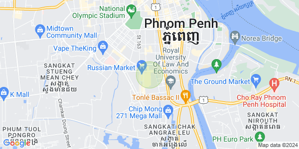 ផែនទី ផ្សារដើមថ្កូវ, ចំការមន, ភ្នំពេញ