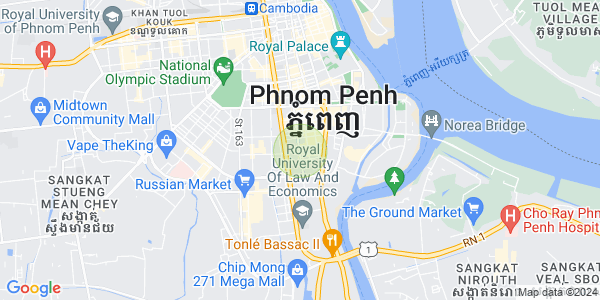 万景岗1分区（BKK1), 波哥堪, 金边地图