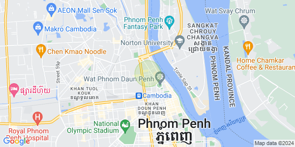 타소야마, 룽볜구, 프놈펜 지도