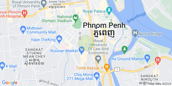 万景岗3分区（BKK3), 波哥堪, 金边地图