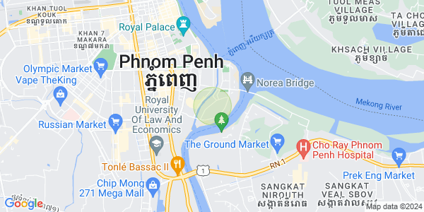 Mapa: Tonle Bassac, Chamkarmon, Phnom Penh