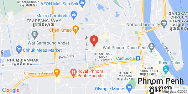 Carte de Boeung Kak 2, Toul Kork, Phnom Penh