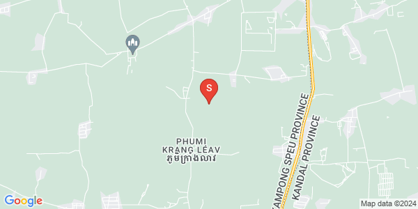 Phnom Touch县, 乌栋市, 磅士卑省地图