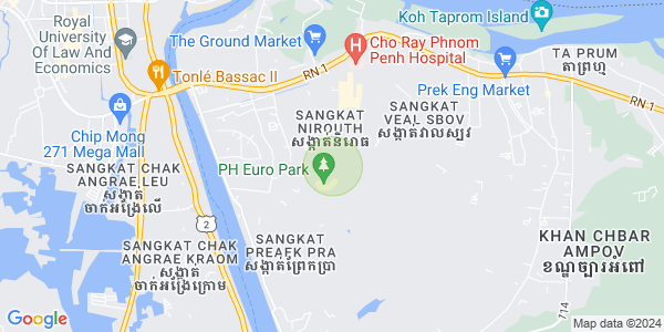 Mapa: Nirouth, Chbar Ampov, Phnom Penh