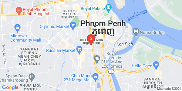万景岗1分区（BKK1), 波哥堪, 金边地图