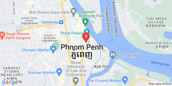 四臂湾分区, 隆边区, 金边地图
