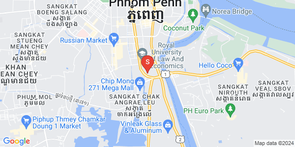 Monivong Blvd 93 Preah, 百色河分区, 占卡蒙, 金边地图