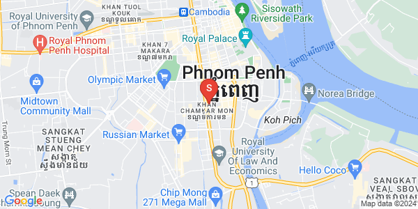 万景岗1分区（BKK1), 波哥堪, 金边地图
