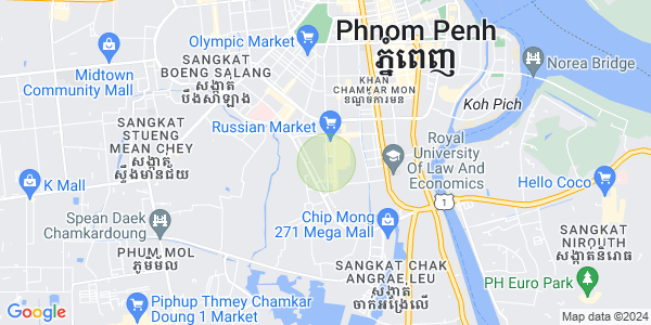Mapa: Toul Tum Poung 2, Chamkarmon, Phnom Penh