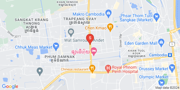 Mapa: Tuek Thla, Sen Sok, Phnom Penh