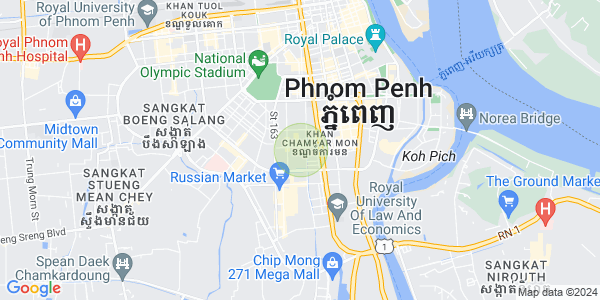 BKK 3, ボンケンコン, プノンペンの地図