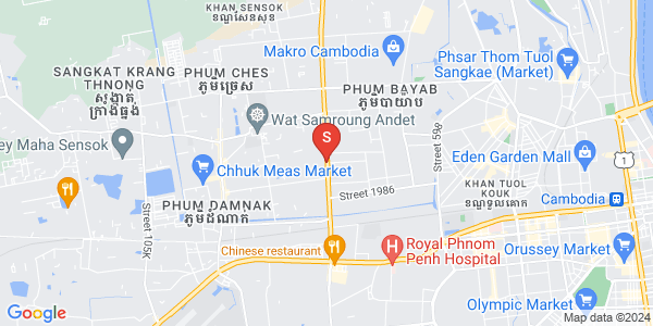 Mapa: Ou Baek K'am, Sen Sok, Phnom Penh