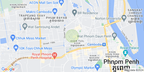 Map of Boeung Kak 1, Toul Kork, Phnom Penh