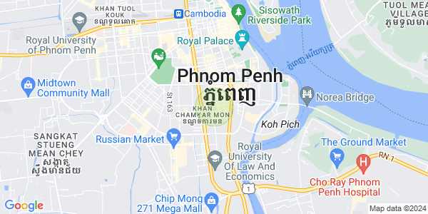 万景岗1分区（BKK1), 波哥堪, 金边地图
