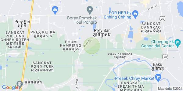 Mapa: Prey Sa, Dangkao, Phnom Penh